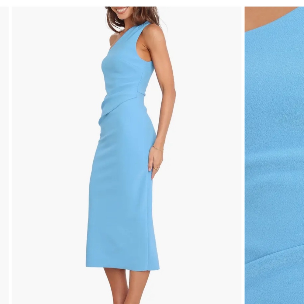 Petal & Pup Nadene One-Shoulder Blue Dress - Picture 11 of 12